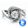 14k White Gold Custom Diamond Engagement Ring - Video -  1476 - Thumbnail