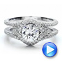 14k White Gold 14k White Gold Engagement Ring With Eternity Band - Video -  100006 - Thumbnail