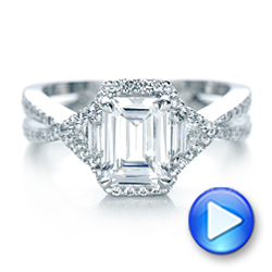 18k White Gold Five Stone Diamond Engagement Ring - Video -  199 - Thumbnail