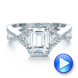 14k White Gold 14k White Gold Five Stone Diamond Engagement Ring - Video -  199 - Thumbnail