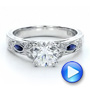 Blue Sapphire Engagement Ring - Kirk Kara - Video -  1415 - Thumbnail