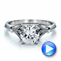 18k White Gold Diamond Engagement Ring - Video -  100100 - Thumbnail