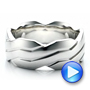 18k White Gold Men's Contemporary Woven Wedding Band - Video -  100122 - Thumbnail