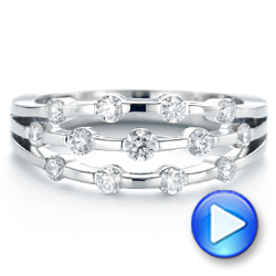  Platinum Platinum Tension Set Diamond Women's Anniversary Band - Video -  945 - Thumbnail